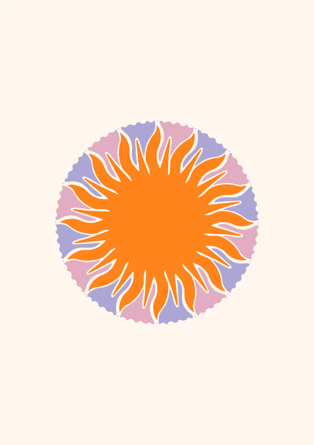 Sunburst Circle Canvas Wall Art