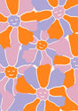 Smiley Petal Parade Canvas Wall Art