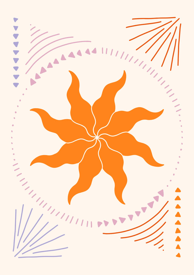 Festival Sunburst Canvas Wall Art