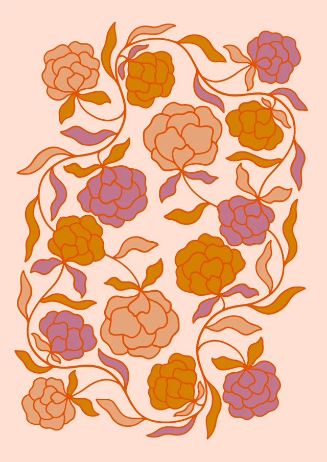 Blooming Garden Tapestry Canvas Wall Art