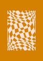 Wavy Check Illusion Canvas Wall Art