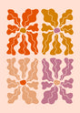 Groovy Bloom Quartet Canvas Wall Art