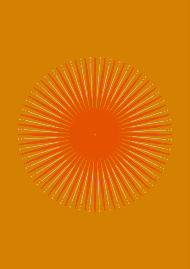 Golden Radiance Burst Canvas Wall Art