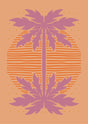 Sunset Mirage Palms Canvas Wall Art