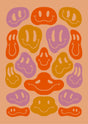 Groovy Mood Faces Canvas Wall Art