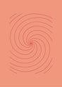 Coral Spiral Energy Canvas Wall Art
