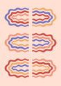 Retro Ripple Waves Canvas Wall Art