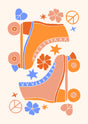Retro Roller Skates Canvas Wall Art