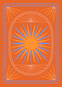 Celestial Burst Retro Sun Canvas Wall Art