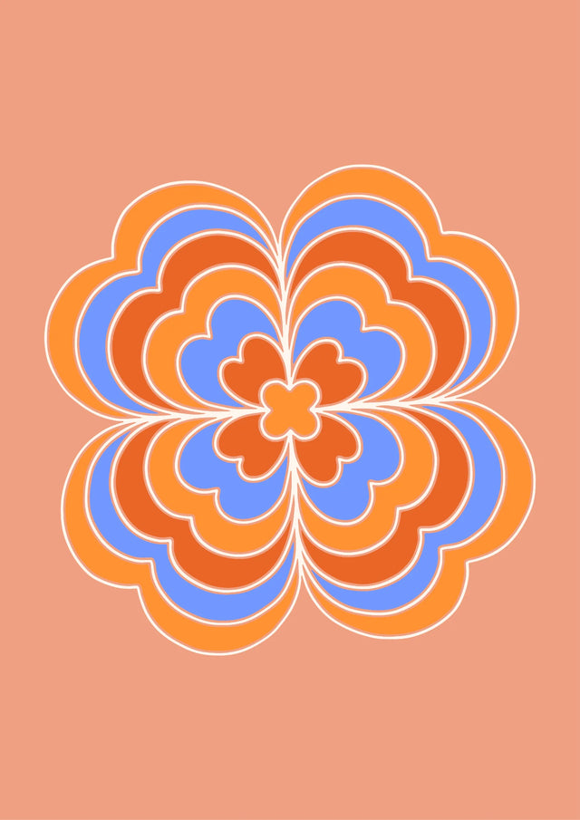 Groovy Petal Harmony Canvas Wall Art
