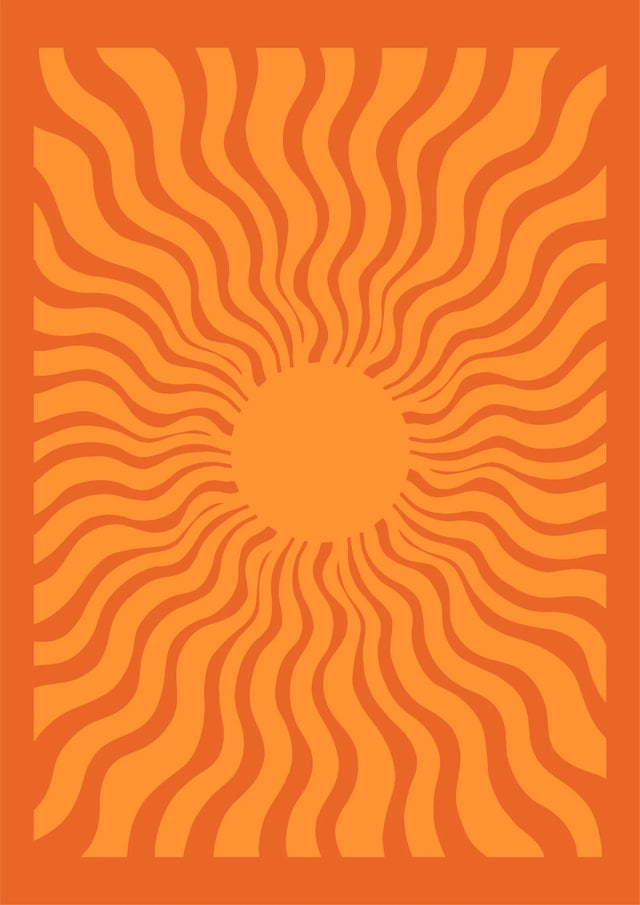 Solar Vibes Radiant Sun Canvas Wall Art