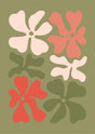 Retro Blossom Field Canvas Wall Art