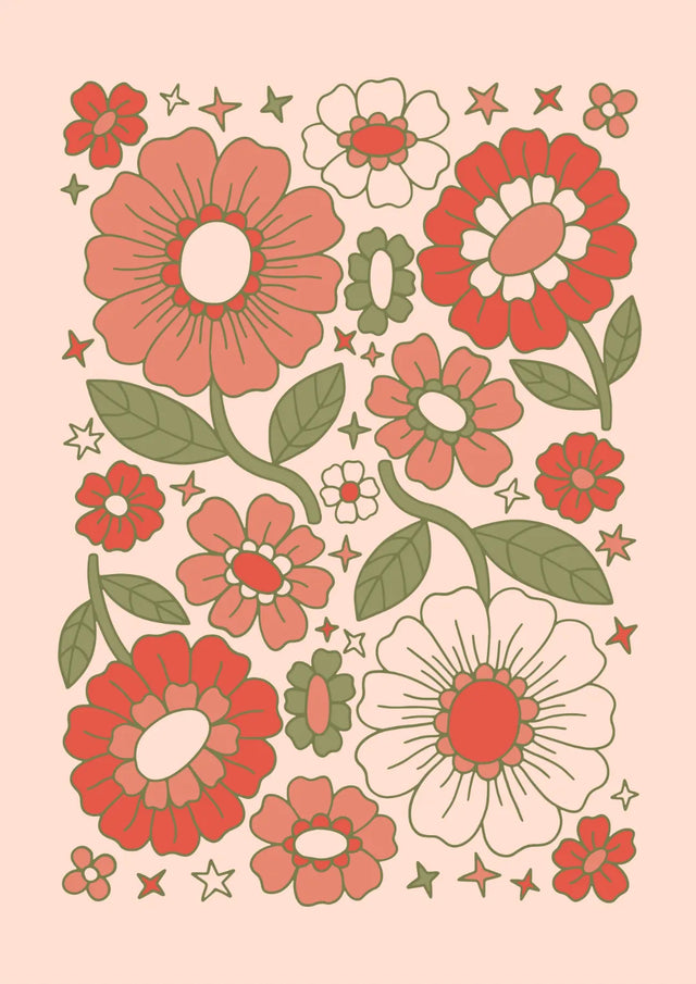 Groovy Garden Bloom Canvas Wall Art