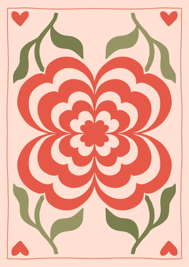 Heartfelt Bloom Canvas Wall Art
