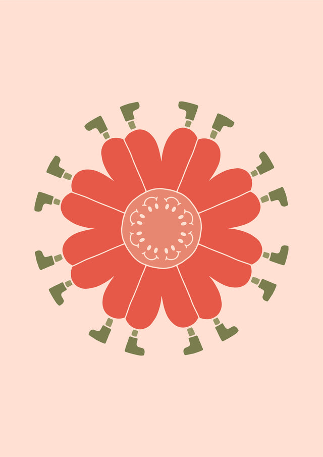 March of the Petal Pals Canvas Wall Art