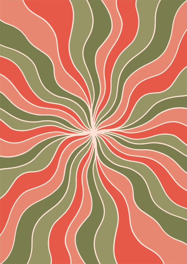 Desert Bloom Spiral Canvas Wall Art