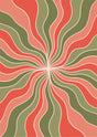 Desert Bloom Spiral Canvas Wall Art