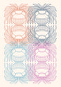 Rainbow Vessels Line Art Canvas Wall Art