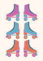 Retro Roller Skates Pop Art Canvas Wall Art