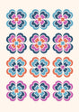 Retro Bloom Harmony Canvas Wall Art