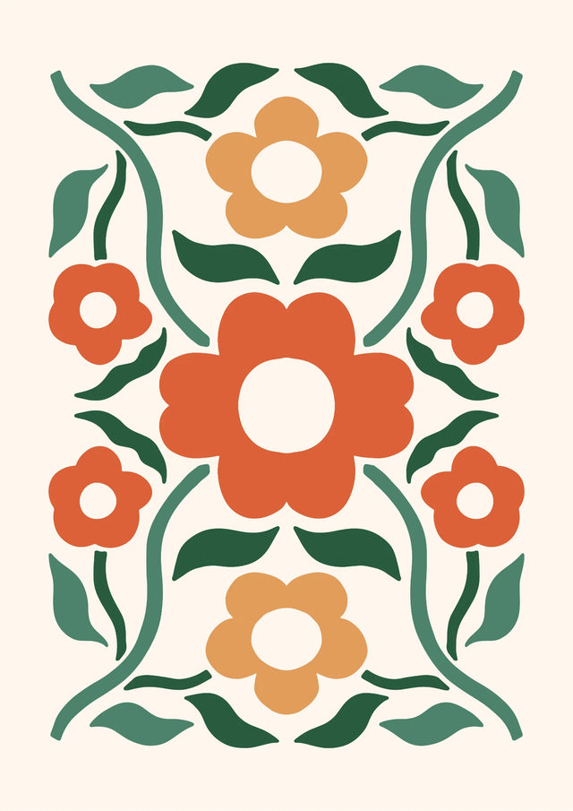 Vintage Garden Bloom Canvas Wall Art