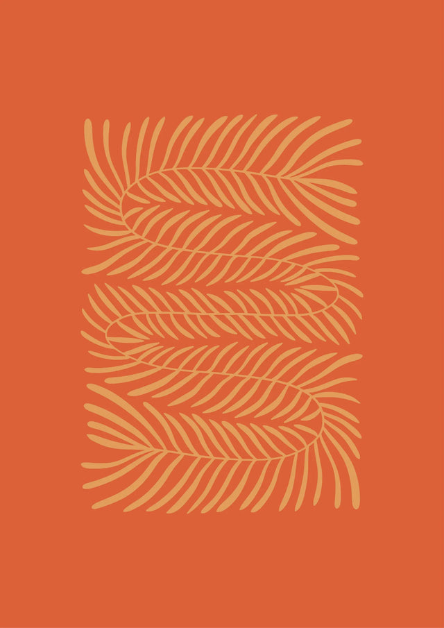 Golden Palm Rhythm Canvas Wall Art