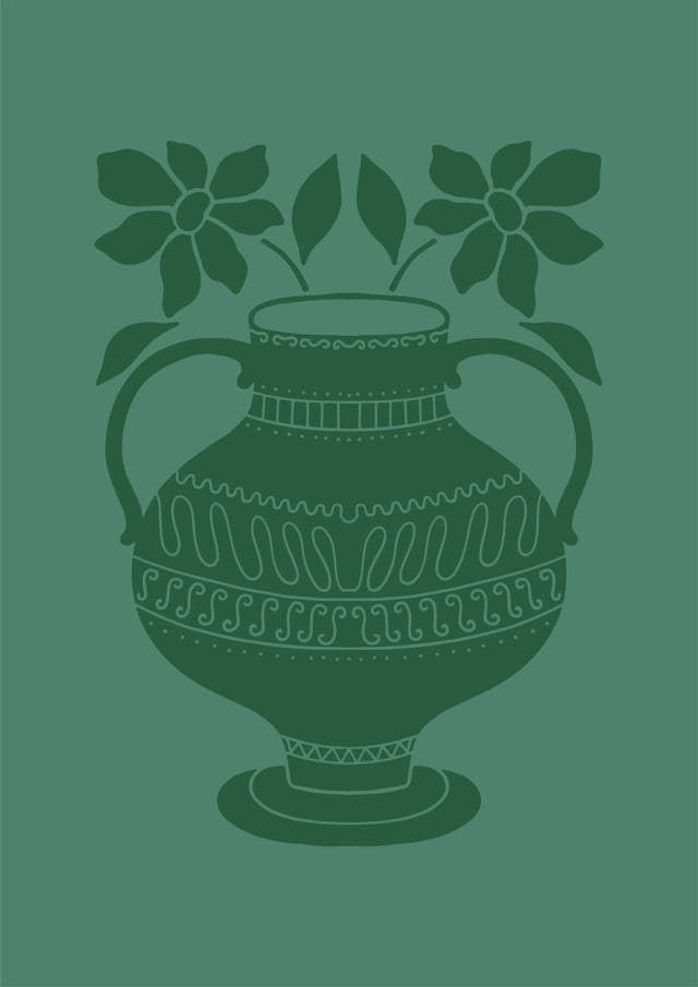 Verdant Bloom Vase Canvas Wall Art