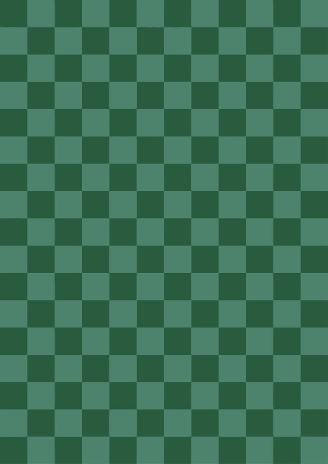 Evergreen Checkered Minimalist Canvas Wall Art