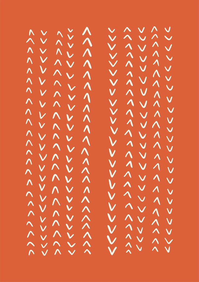 Terracotta Rhythm Minimalist Canvas Wall Art