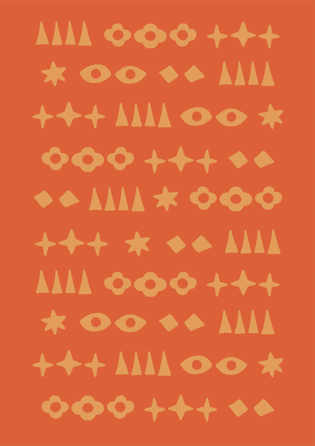 Desert Symbols Patterned Canvas Wall Art