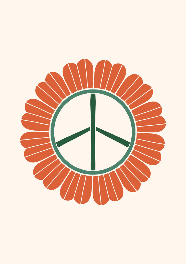 Groovy Peace Bloom Canvas Wall Art