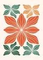 Retro Bloom Burst Floral Canvas Wall Art