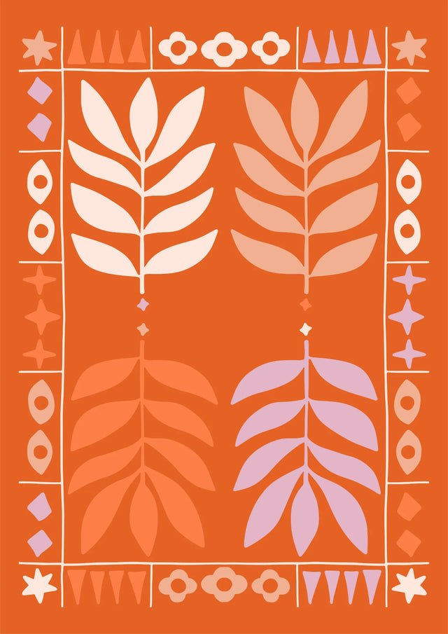 Sunset Foliage Tapestry Canvas Wall Art