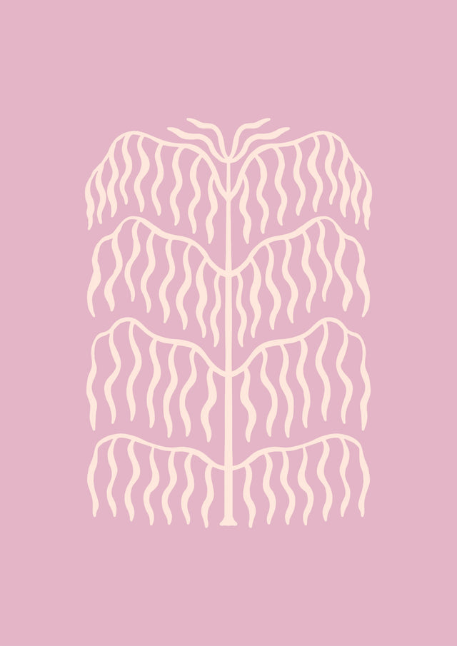 Pale Willow on Lilac Canvas Wall Art