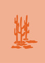 Desert Mirage Cactus Canvas Wall Art