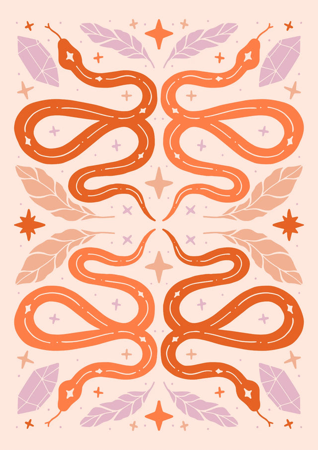 Mystic Serpent Harmony Canvas Wall Art