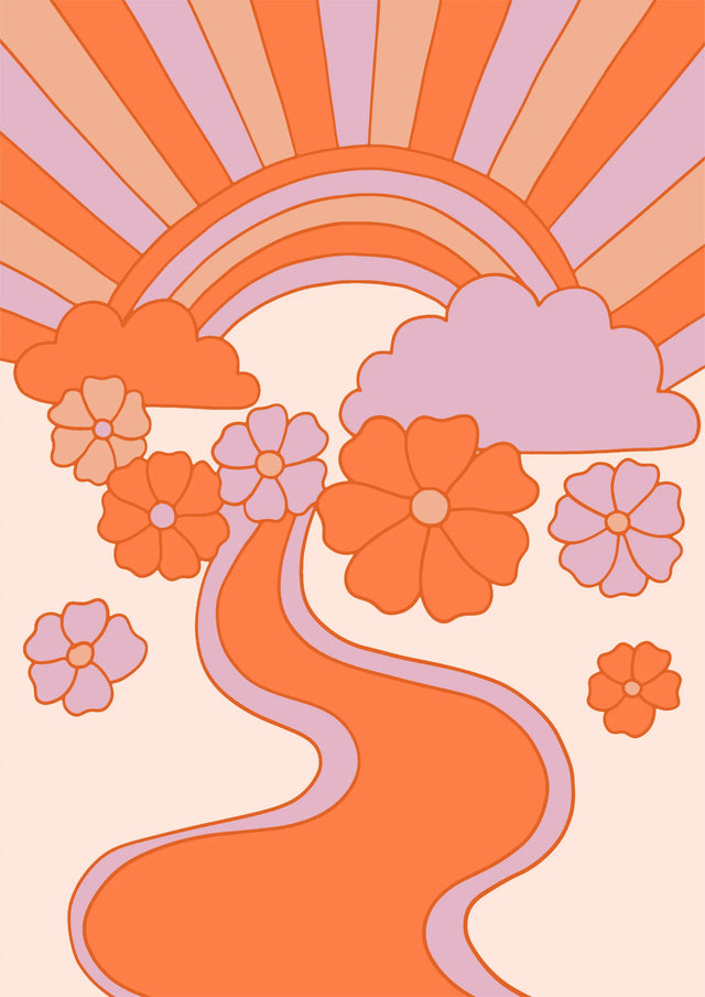 Groovy Path to Bliss Canvas Wall Art