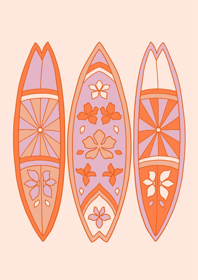 Retro Surf Vibes Canvas Wall Art