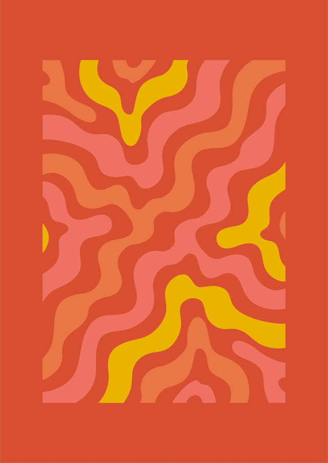 Lava Flow Mirage Canvas Wall Art
