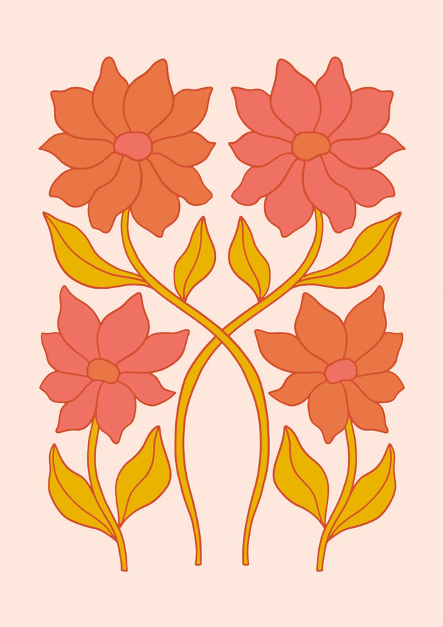 Floral Whimsy in Bloom Canvas Wall Art