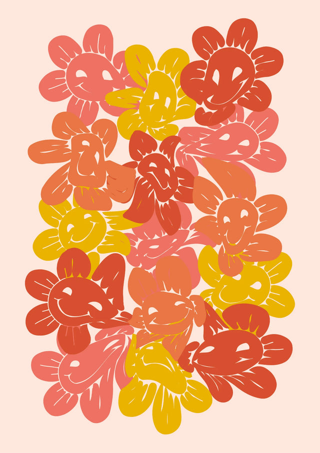 Garden of Joyful Blooms Canvas Wall Art