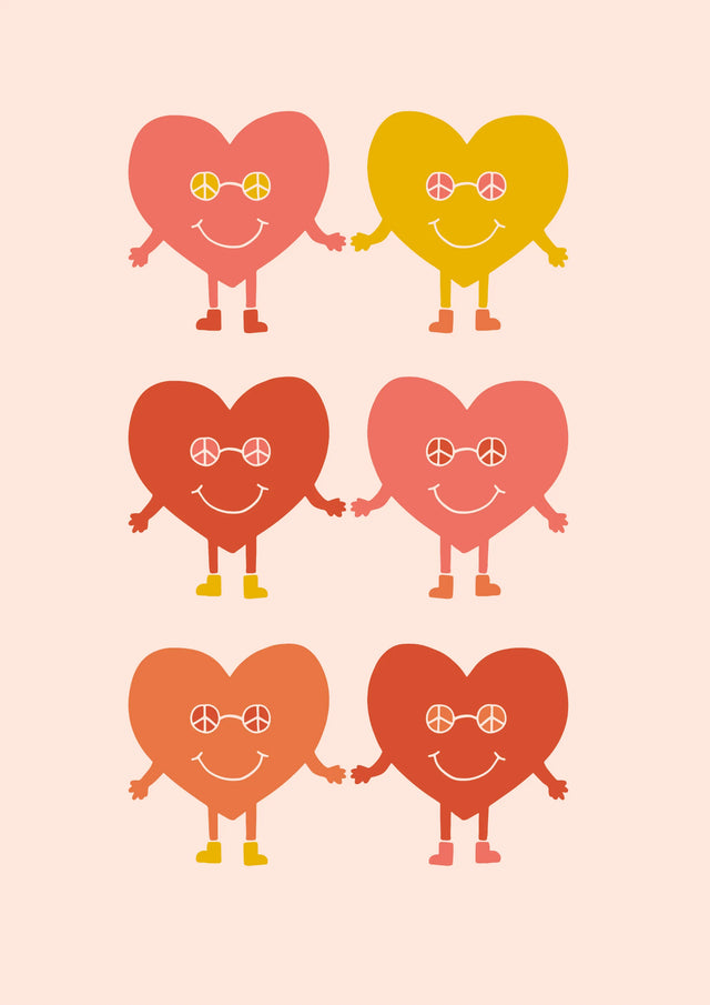 Peaceful Heart Parade Canvas Wall Art