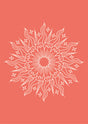 Starlit Bloom Mandala Canvas Wall Art
