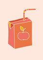 Retro Apple Juice Box Canvas Wall Art