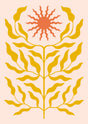 Golden Bloom Under the Sun Canvas Wall Art