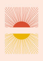 Twin Horizons Sunset and Sunrise Canvas Wall Art