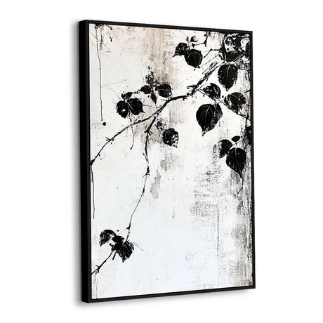 Canvas Wall Art - Minimalist Black And White Botanical Design