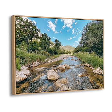 Canvas Wall Art - Serene Mountain Stream