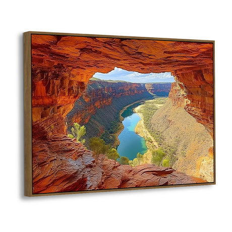 Canyon River View Canvas Wall Art
