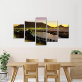 Cape Town Table Mountain Night View Canvas Wall Art